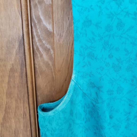 Coldwater Creek Teal Embroidered dress - Picture 2 of 9